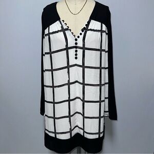 Women's BCBG MaxAzria LS Black & White Dress, Size XS